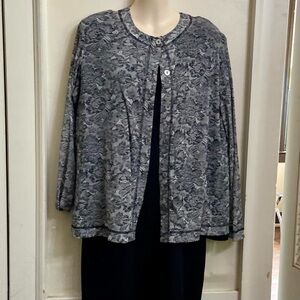 Laura Ashley Sheer Blouse -Cardigan (M-L)